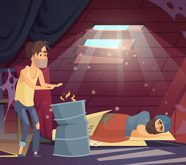 istock Homeless people. old sad persons spend time in an abandoned house 2212352333