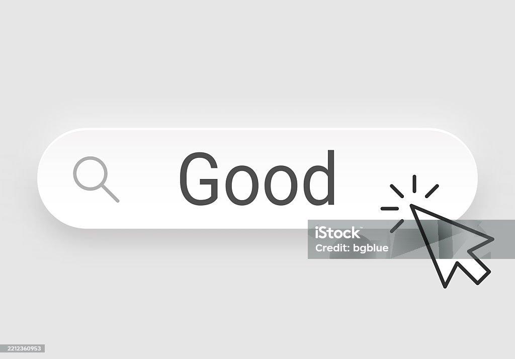 Good Find Icon Good Search Bar With Cursor On Blank Background Stock Illustration ...