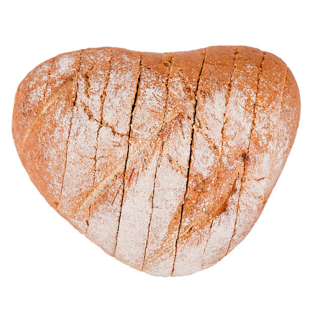 Loaf of bread isolated on white background