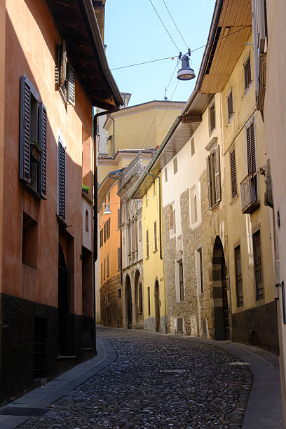 istock Old buildings along via Borgo Canale at Bergamo, Italy 2212374738