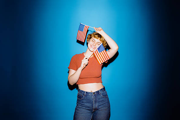 istock Celebrating freedom with joy and pride on a vibrant backdrop 2212374861