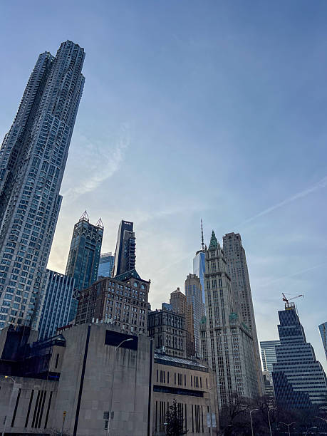 istock Majestic Skyscrapers in Downtown City Skyline 2212377088