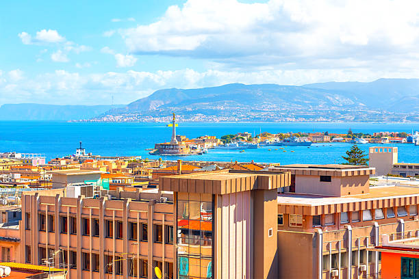 istock View of Messina Sicily with Madonna della Lettera statue 2212379370