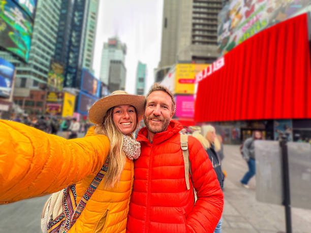 istock Tourists Taking a Selfie in Times Square 2212383260
