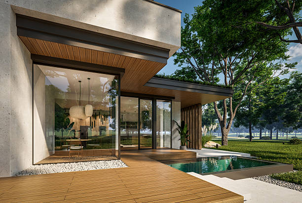 istock 3d rendering of two-story house with concrete facade 2212384714