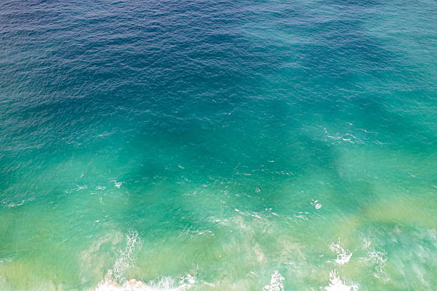 Aerial view Top down waves texture sea surface nature ocean waves background