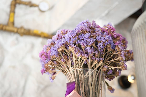 istock A beautiful Dried Flowers Bouquet featuring charming Purple Blooms 2212386022