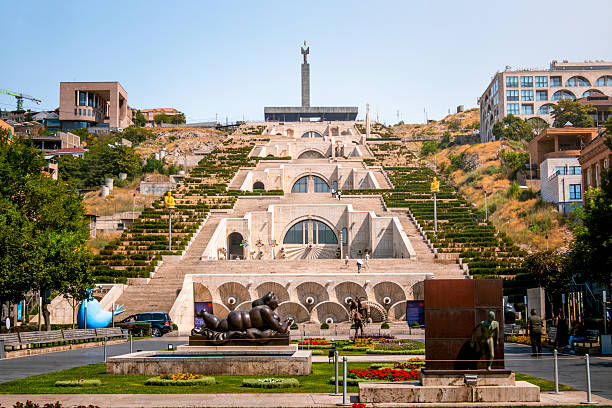 istock Architecture of Cascade Complex on a a sunny day in Yerevan, Armenia, horizontal format 2212389057