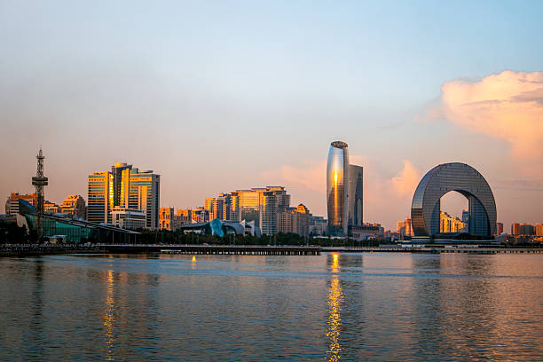 istock Waterfront of Baku, Azerbaijan during sunset, horizontal format 2212389257