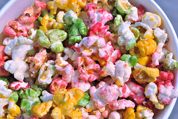 istock Colorful popkron in a cardboard bucket, close up plan 2212391127