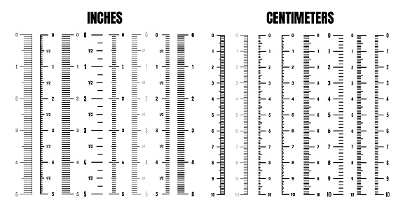 Inch Scale Pdf Vertical Centimeter And Inch Scale For Measuring Length Or Height ...