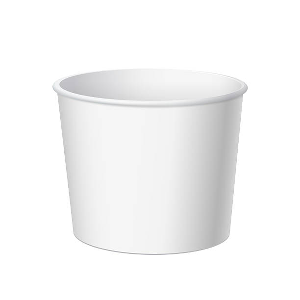 istock Realistic White Disposable Paper bucket for fast food. 2212394785