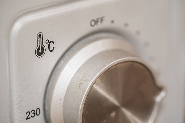 istock Close-up of Temperature Dial on Kitchen Appliance 2212399848