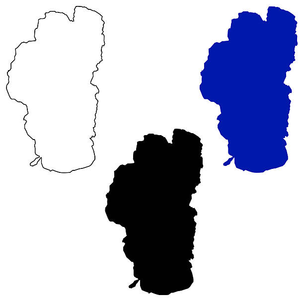 Lake Tahoe (United States, North America, us) map. Map of Tahoe Lake. flat style.