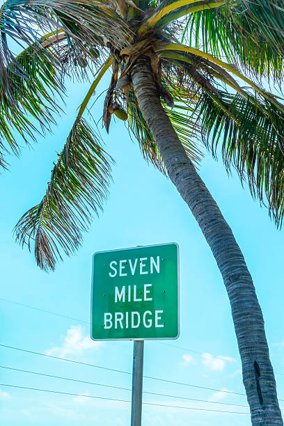 istock Seven Mile bridge sign, Islamorada, Florida Keys 2212409239