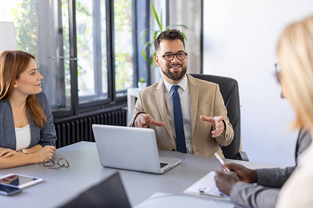 istock Focused Business Professional Delivering Engaging Presentation 2212410977