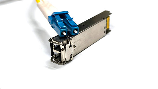 istock Fiber optic network connection. Signal transmission equipment. 2212412692