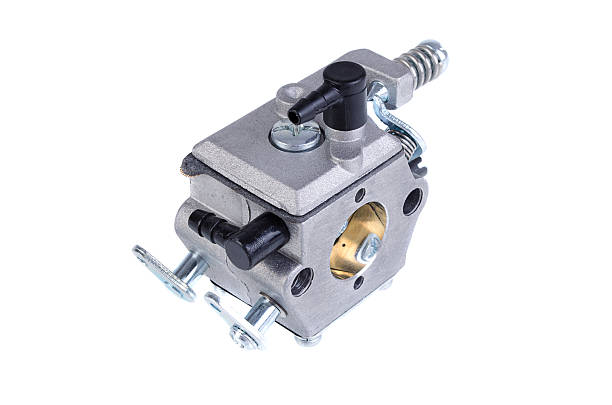 istock Chainsaw carburetor close-up on a white background 2212414441