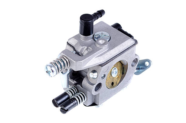 istock Chainsaw carburetor close-up on a white background 2212414442