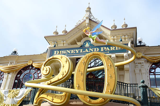 Disneyland Paris 20th Anniversary decoration at entrance