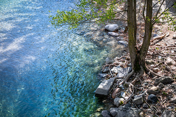River scene in Varallo, Italy