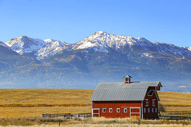 istock Beautiful red barn in Enterprise, Oregon 2212426180