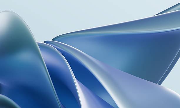 istock Professional Business Abstract with Serene Blue Tones and Sophisticated Fluid Elements 2212426859