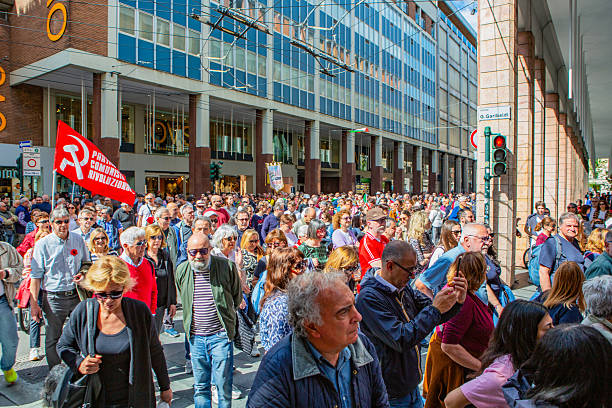 Parma, Italy April 25, 2025: A celebration of Italy’s rich history, the April 25th parade honors liberation and the unbreakable unity of its people.
