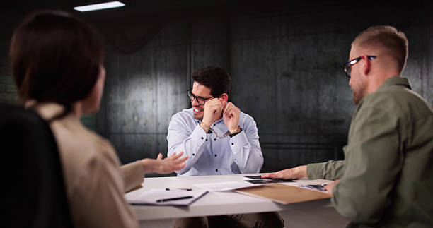 istock Furious Latino Prosecutor Questions Guilty Latino Offender 2212430368