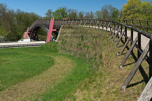 istock pedestrian bridge over highway A4 near forester's house Willrode in Thuringia 2212441875