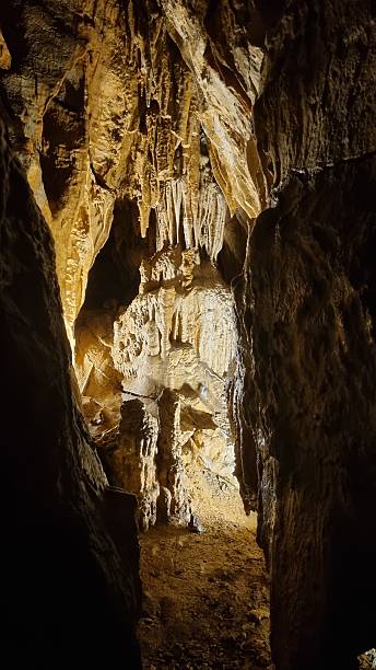 istock Natural Limestone Cave with Stunning Stalactites and Textured Interior Walls 2212446139