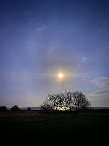istock Riseing full moon over Langelandsbaelt ( Langelandsbæltet). 2212448398