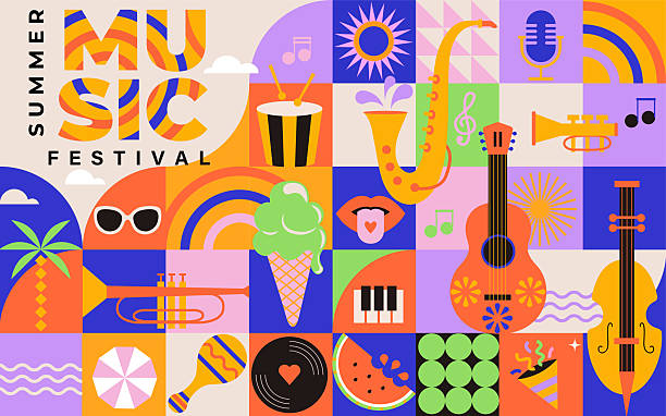 Summer music festival. Musical party.