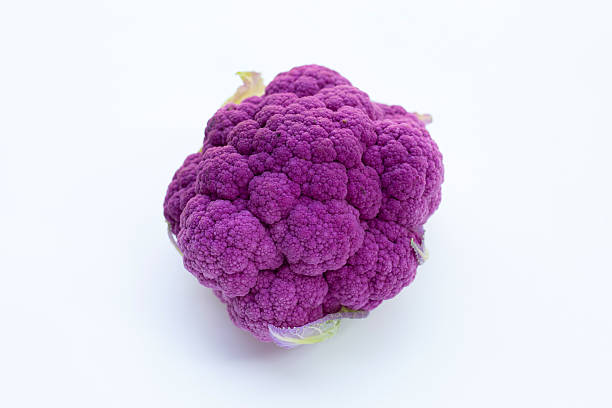 istock Purple cauliflower on white background. 2212466772