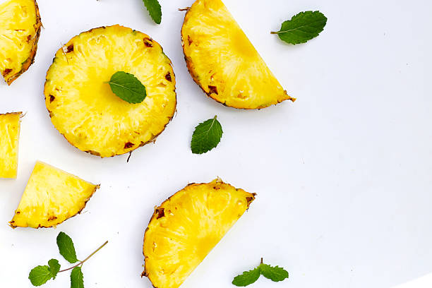 istock Ripe pineapple slices, Fresh fruit 2212466944