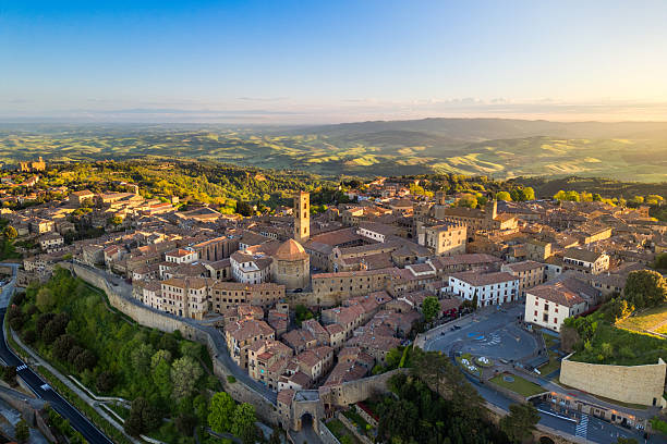 istock Volterra, Tuscan medieval town from drone 2212468264