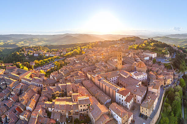 istock Volterra, Tuscan medieval town from drone 2212468344