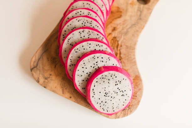 Dragon fruit, fresh pitaya on the table