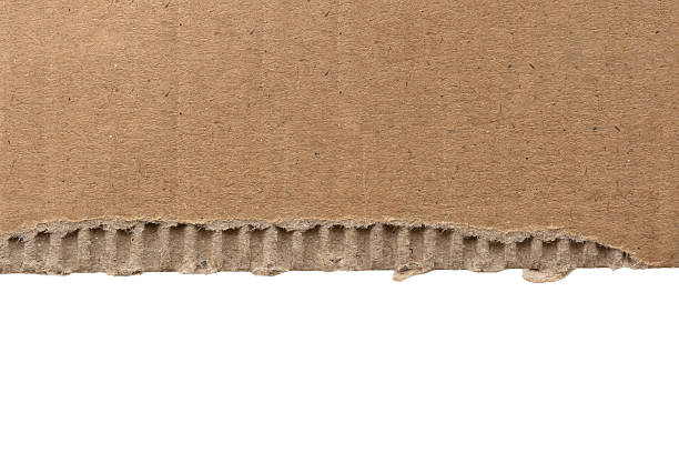istock Brown cardboard ripped paper torn edges strips isolated on white background 2212473793