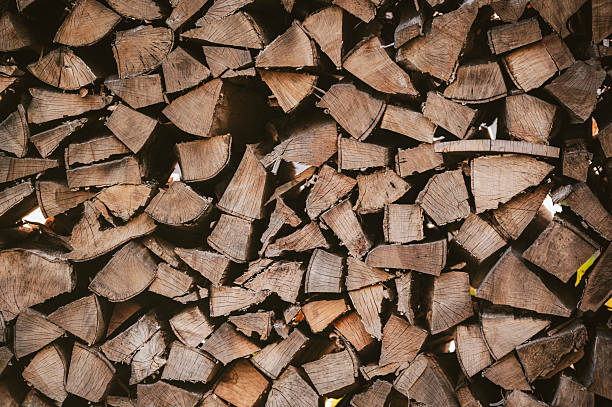 Pile of chopped wood material