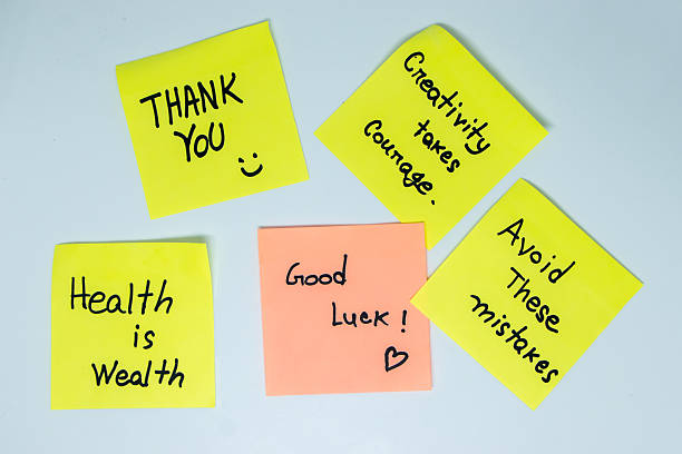 istock Motivational words for personal development, Motivational word, inspirational handwriting on sticky notes 2212486664