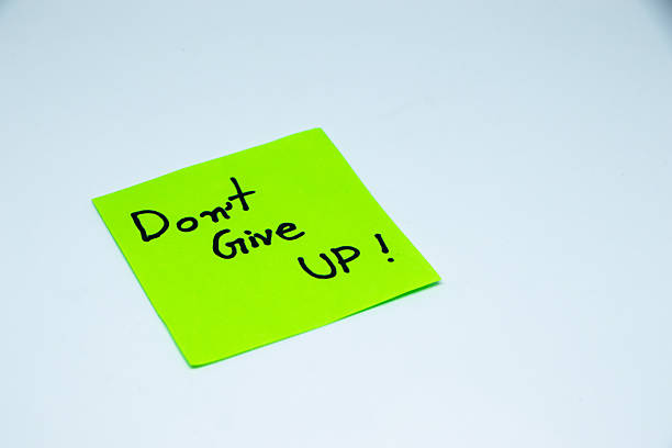 istock Motivational words for personal development, thank you, inspirational handwriting on sticky notes 2212486666