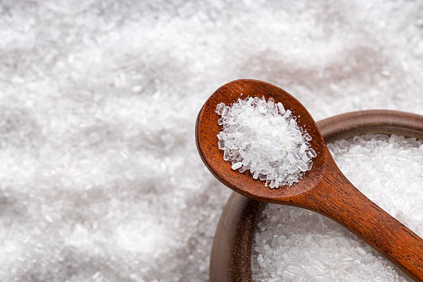Magnesium chloride in spoon and bowl - chemical component