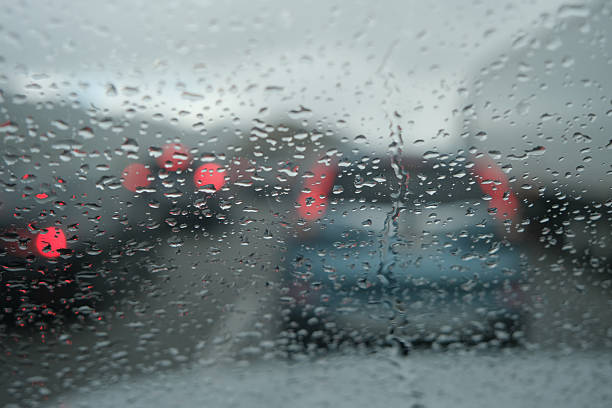 Driving on the freeway in Central California on a overcast day