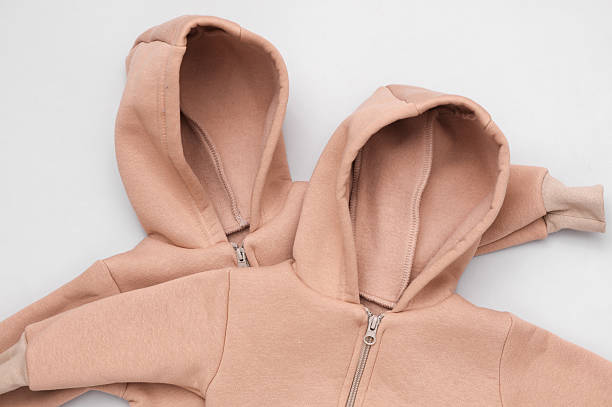 istock Romper hoodie for newborn on white background 2212498220