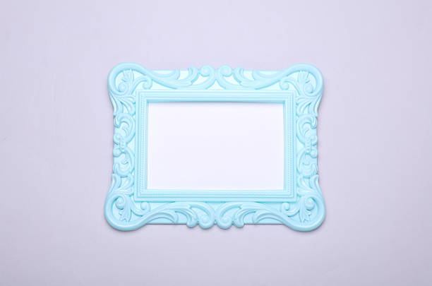 istock Ornamental empty photo frame on gray background 2212498319