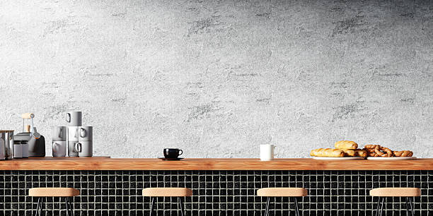 istock Charming coffee shop counter with pastries and inviting decor, 3D render illustration 2212500445
