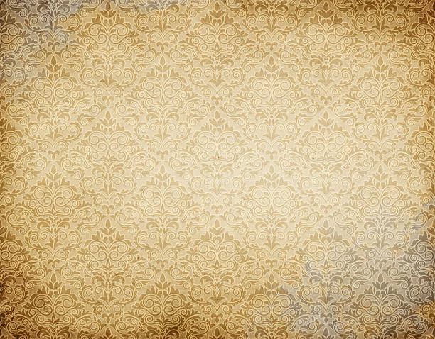 istock Old grunge paper background with decorative vintage ornament. 2212500847