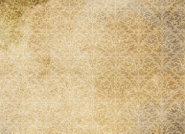 istock Old grunge paper background with decorative vintage ornament. 2212503002