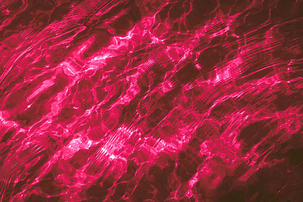 dark red shiny sea water, top view, close up